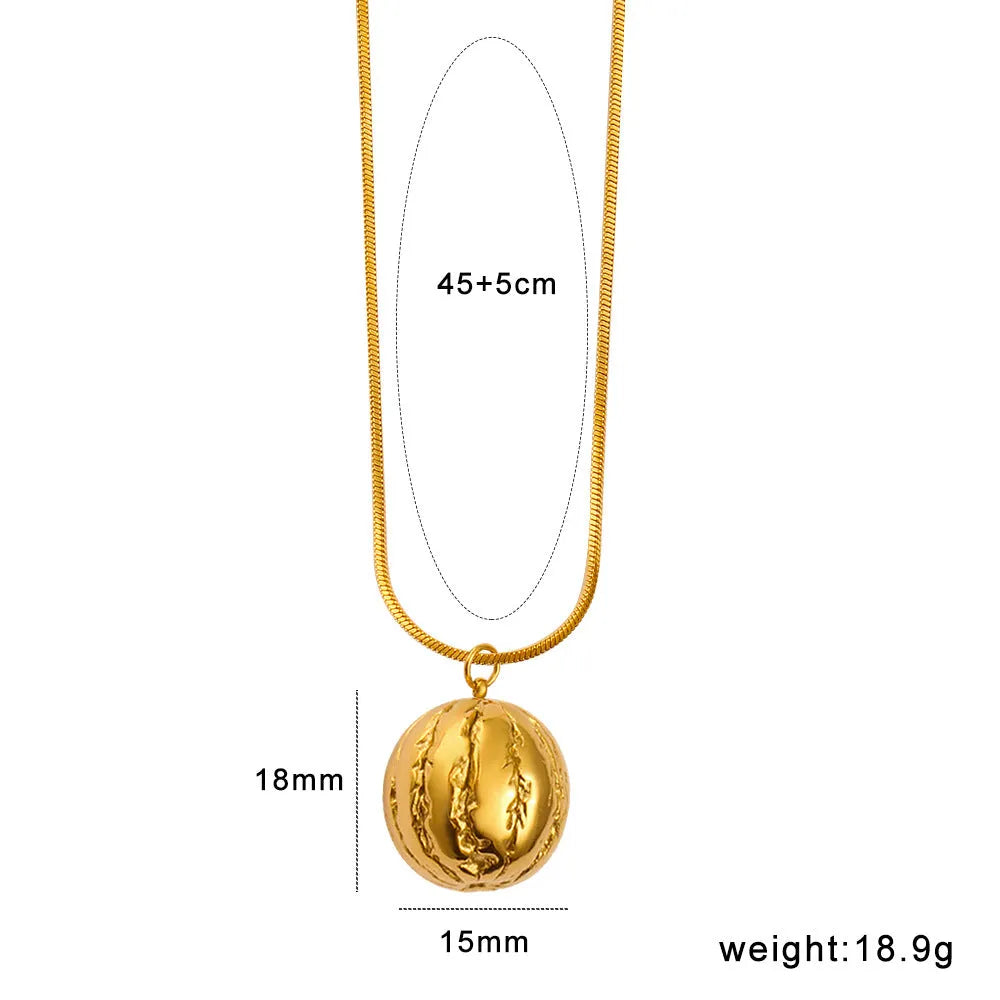 Stainless steel fruit necklace pendant showing six different fruit charms on alloy chain