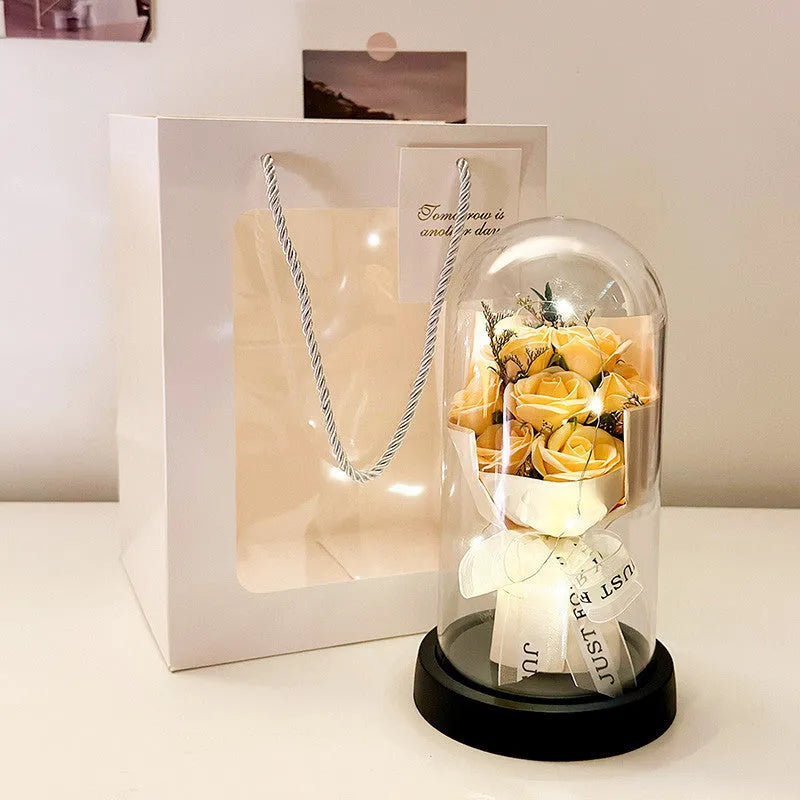 Formed bionic bouquet artificial flower arrangement in a choice of eight colours including gradient options.