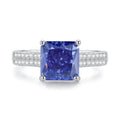 Heart-shaped women's ring in sterling silver with zircon stone in tan sang colour on silver band