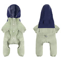 British style waterproof polyester jacket for small and medium sized dogs in Army Green colour