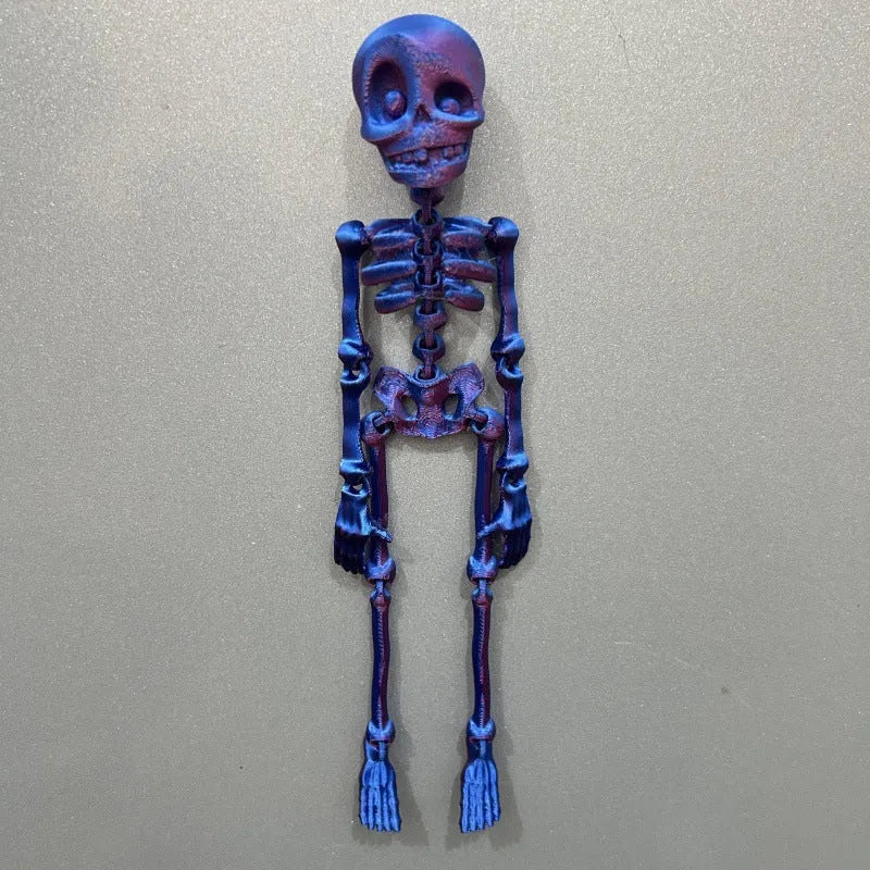 3D printed PLA skull refrigerator magnet ornament in modern art style, 18cm high