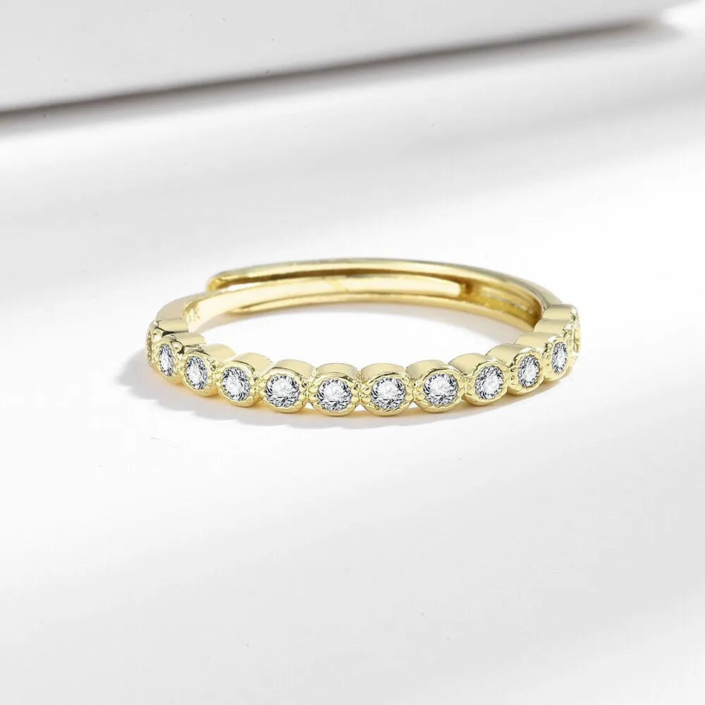 Women's open mouth geometric tail ring in white gold colour or yellow gold colour finish