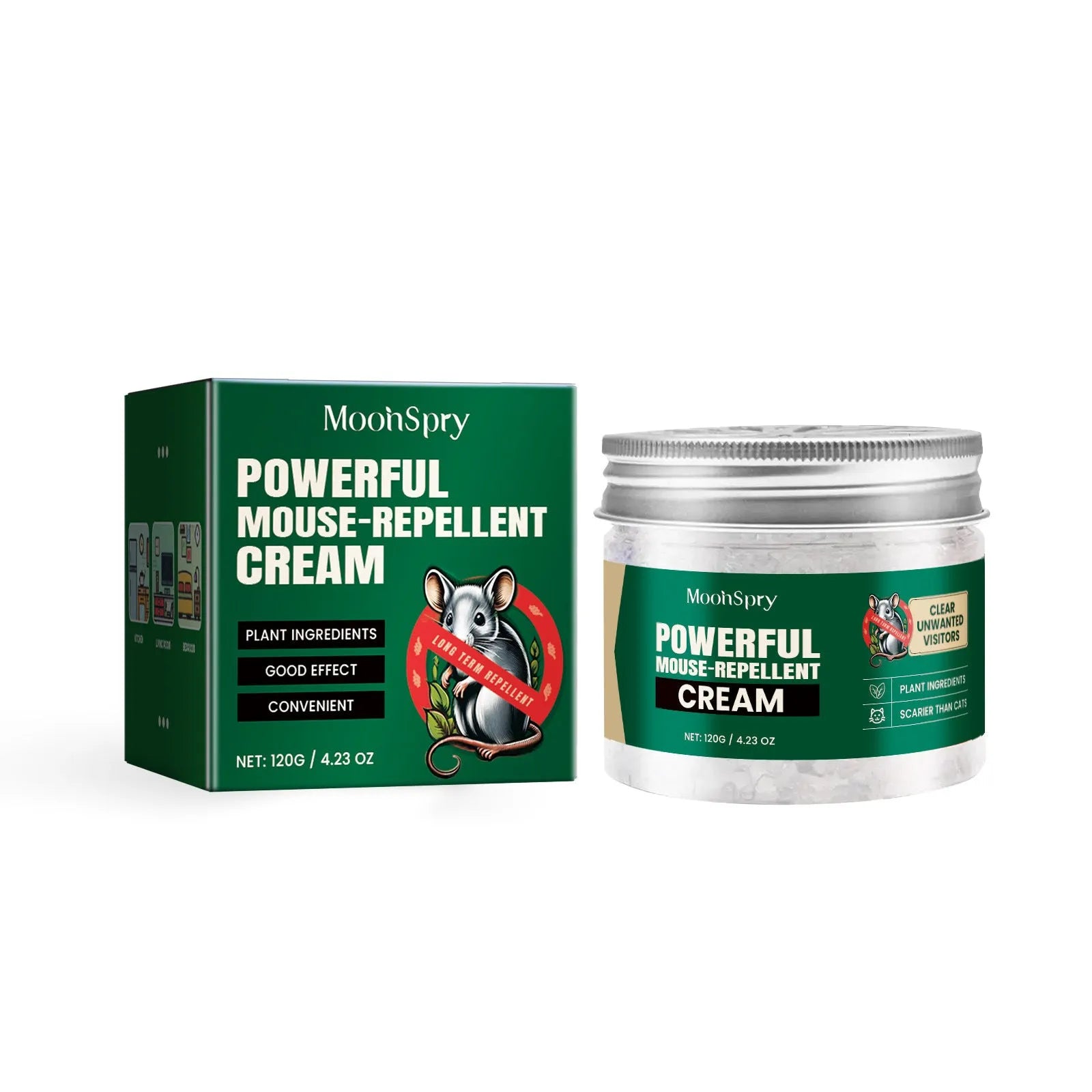 60ml natural mouse repellent spray bottle with essential oil formula