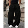 Men's high waist straight-leg cropped trousers in bamboo fibre fabric with rabbit fur