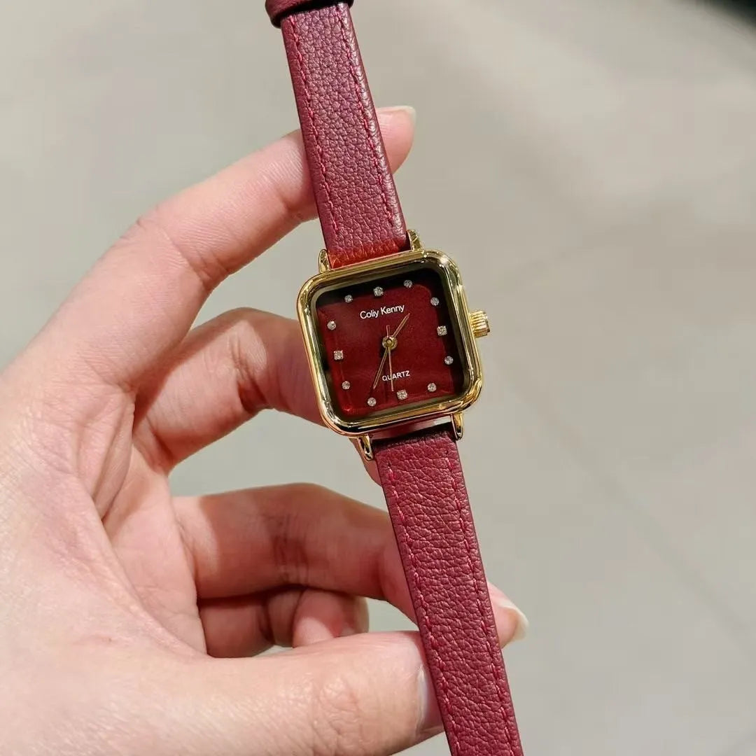 Women's alloy watch with 8mm thickness showing Chinese style design options including diamond and geometric patterns.