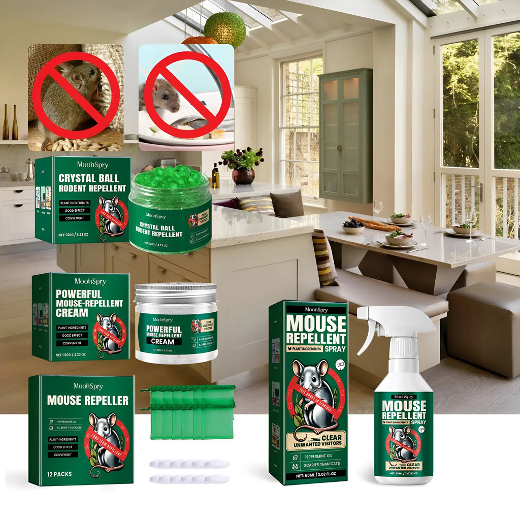 60ml natural mouse repellent spray bottle with essential oil formula