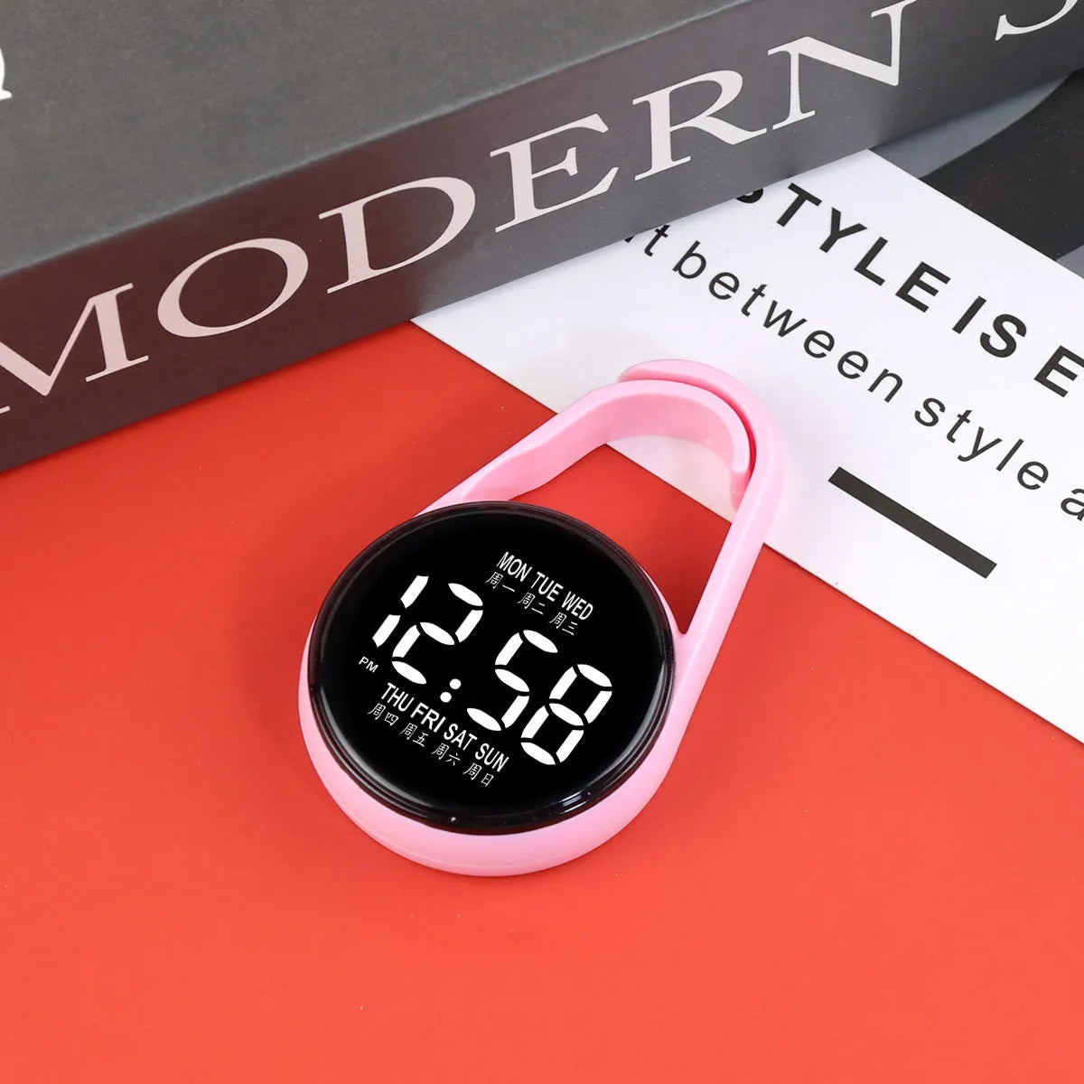 LED luminous electronic digital watch with waterproof plastic strap and multiple colour options