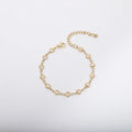 Adjustable stainless steel heart bracelet with 18K gold plating in multiple colour options