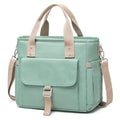 Oxford cloth insulated picnic bag with removable shoulder strap in cube design for outdoor meals