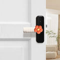 Round floral patterned door handle protective cover in soft PEVA material.