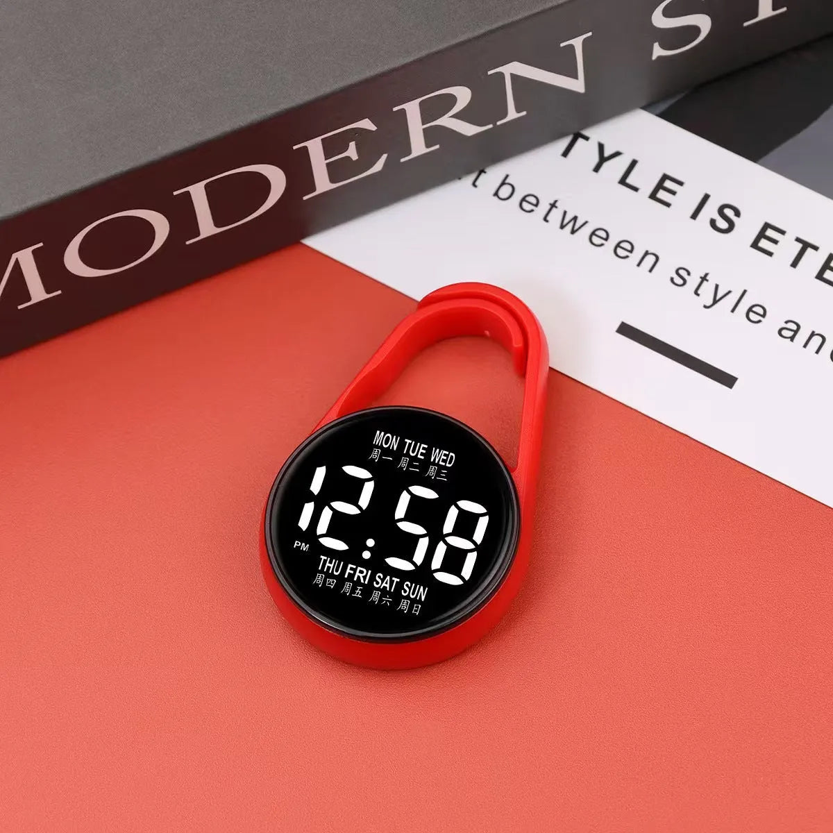 LED luminous electronic digital watch with waterproof plastic strap and multiple colour options