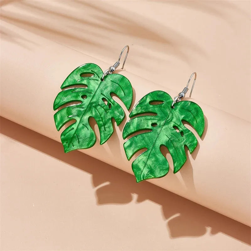 Summer Atmosphere Coconut Artocarpus Heterophyllus acrylic earrings with hook fastening