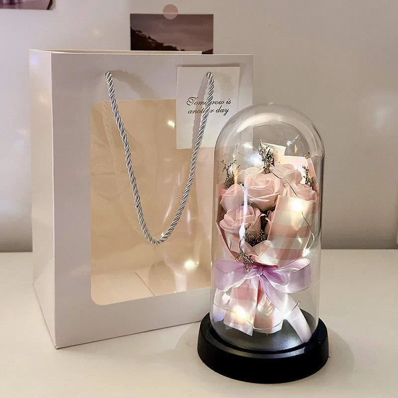 Formed bionic bouquet artificial flower arrangement in a choice of eight colours including gradient options.
