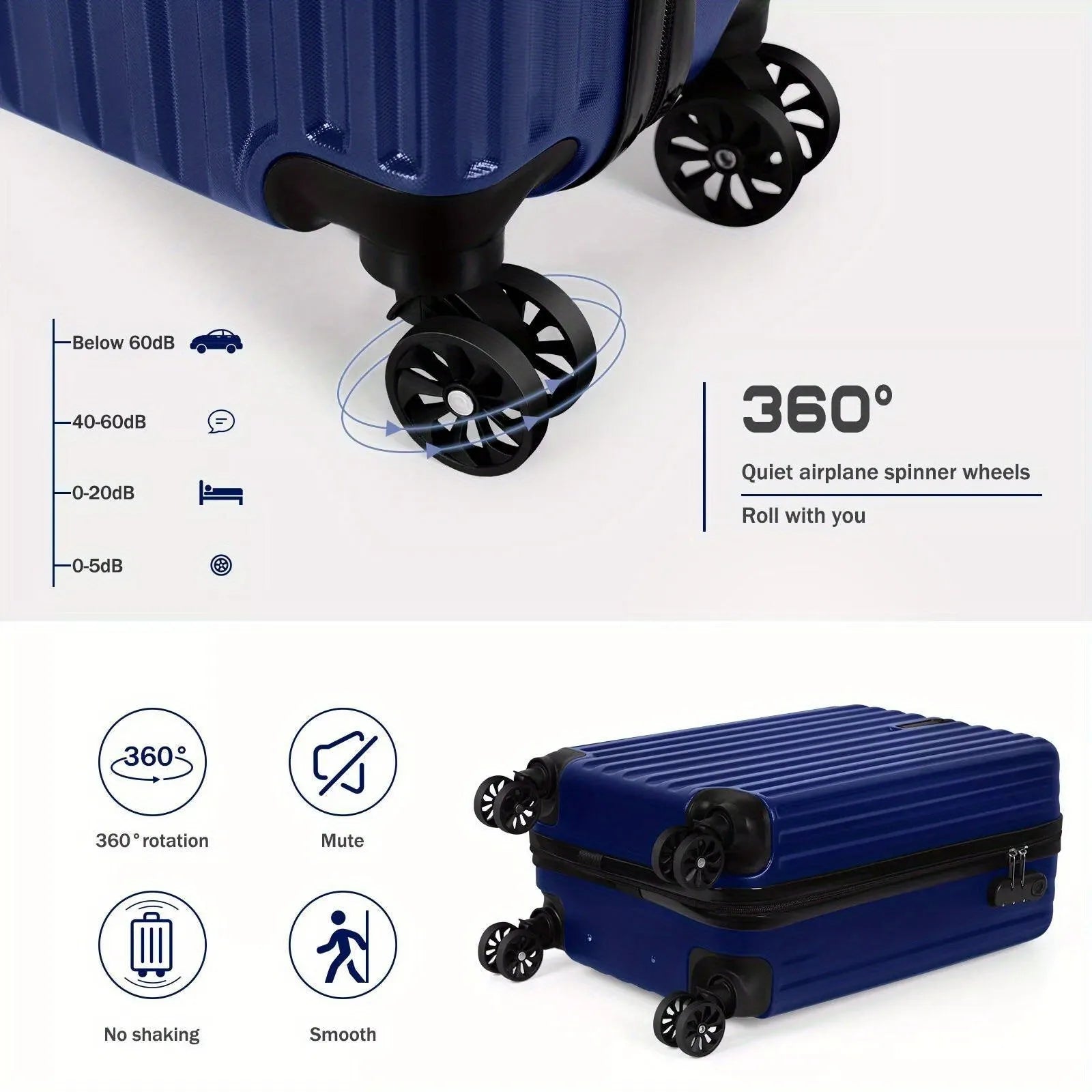 Aluminium alloy luggage set with 14-inch and 20-inch cases showing towel compartment