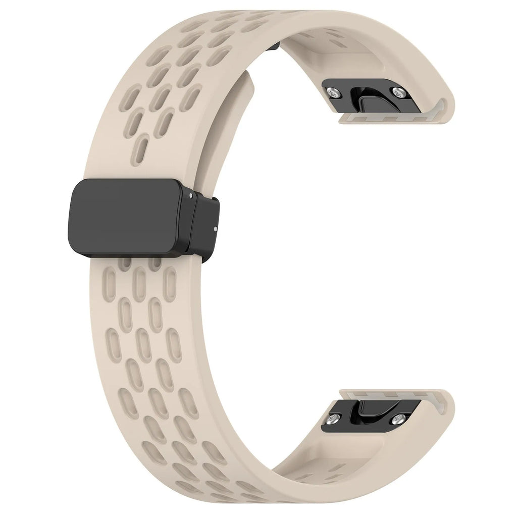 Quick release watch strap for Garmin Fenix 8 and 7 Pro in multiple colour options on a grey background.