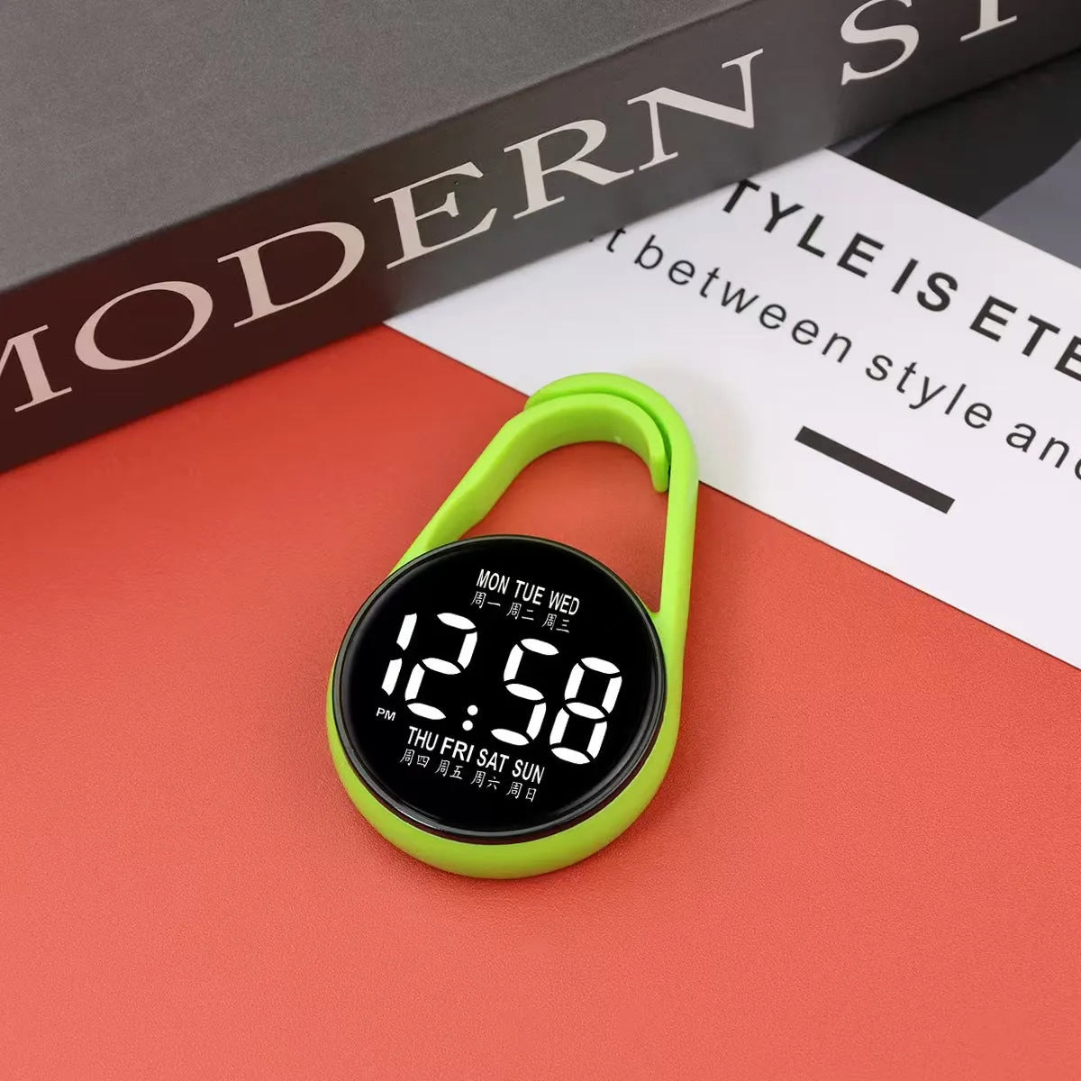 LED luminous electronic digital watch with waterproof plastic strap and multiple colour options