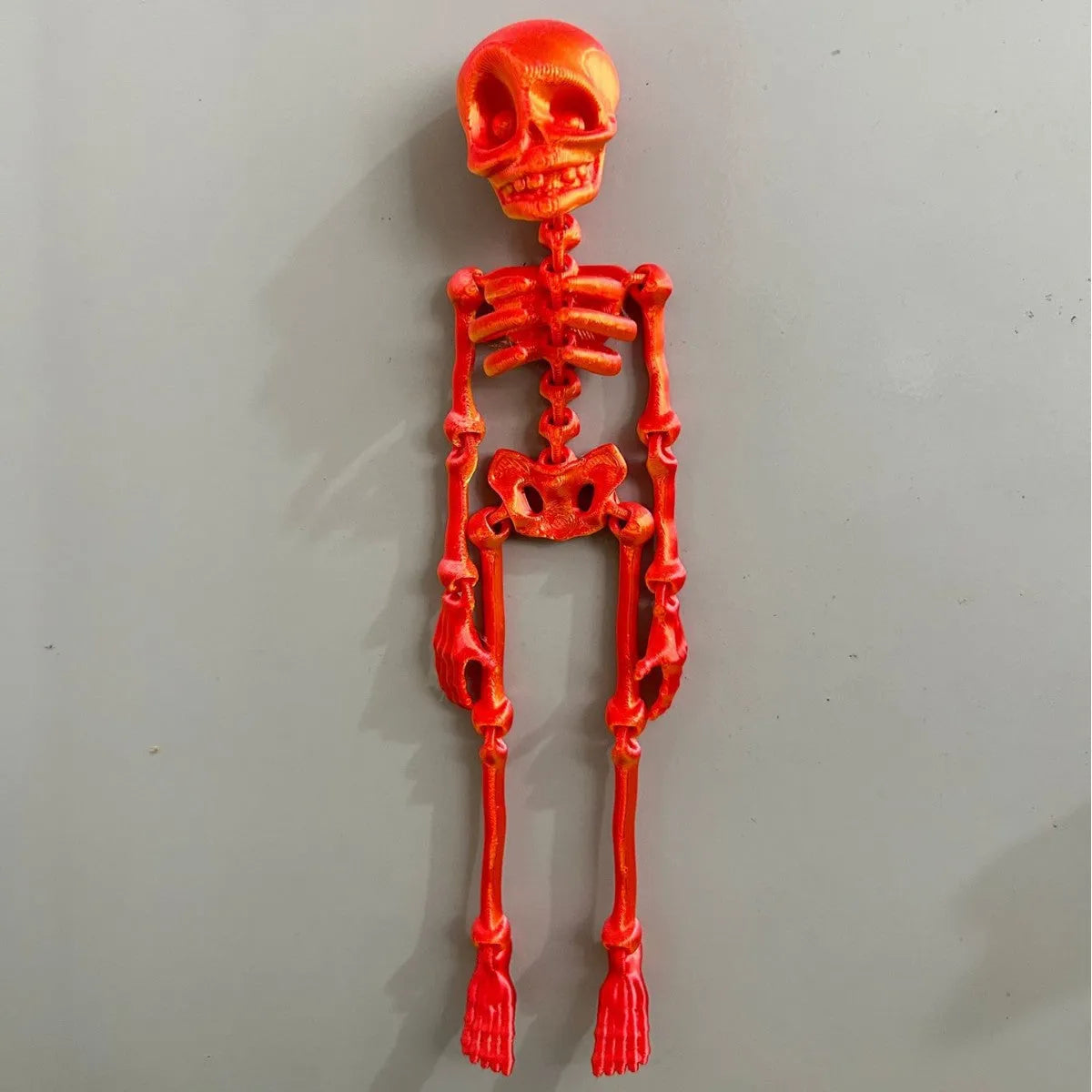 3D printed PLA skull refrigerator magnet ornament in modern art style, 18cm high