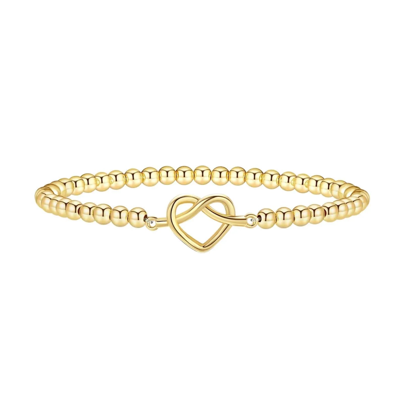 Women's adjustable stainless steel beaded bracelet with geometric round beads in six colour options
