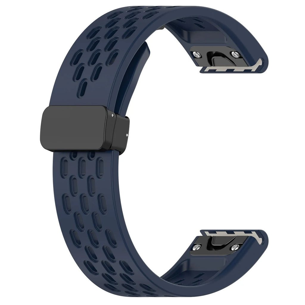Quick release watch strap for Garmin Fenix 8 and 7 Pro in multiple colour options on a grey background.