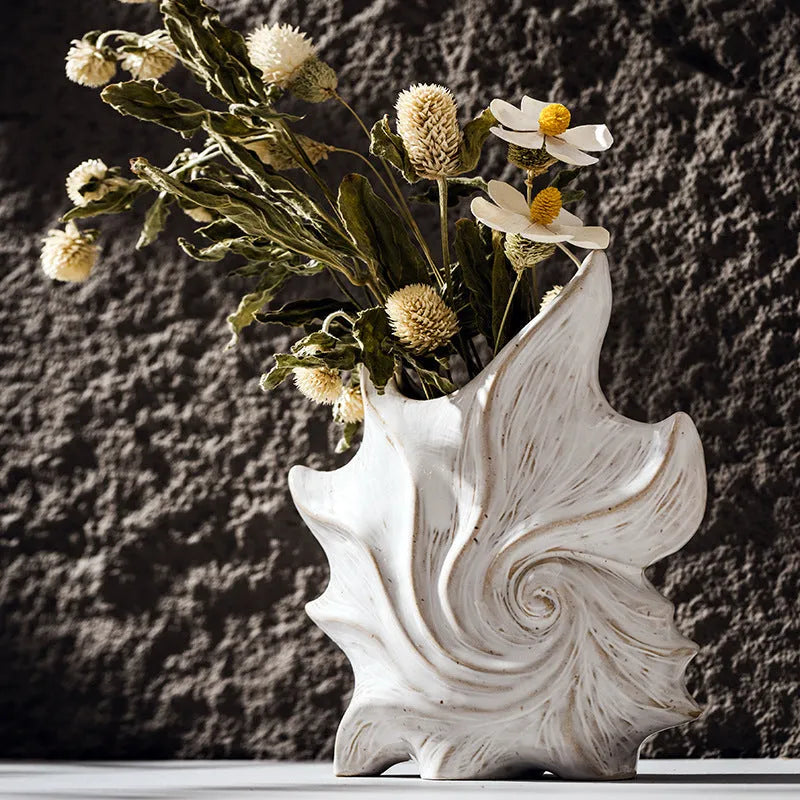 French art ceramic vase with coloured glaze in a European retro style.