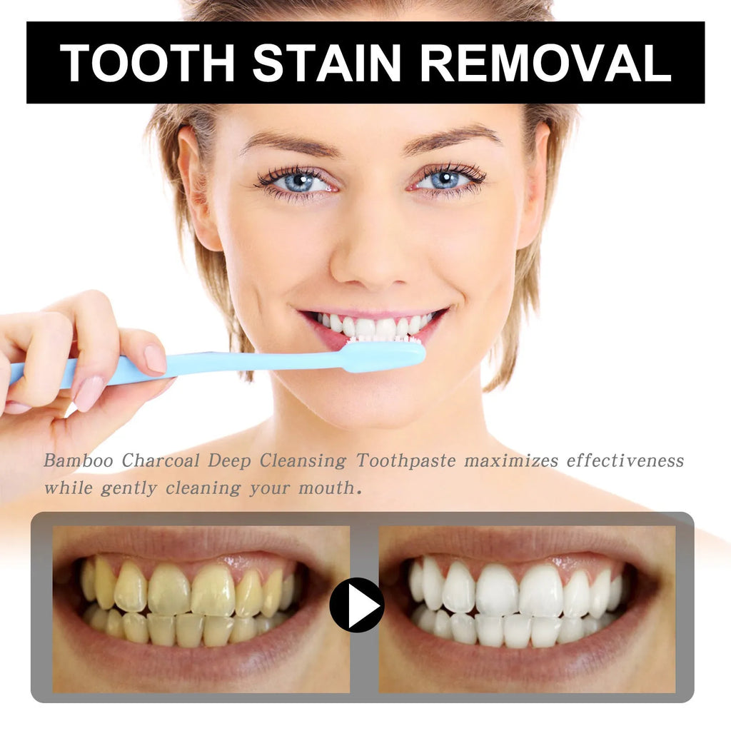 30ml bamboo charcoal bright white toothpaste tube showing dimensions and aluminium packaging