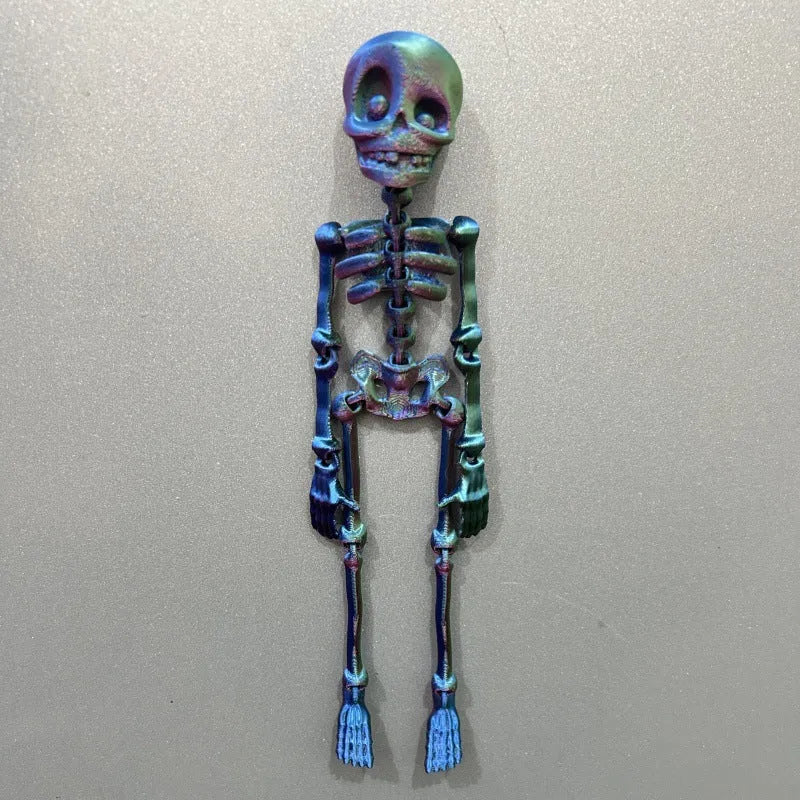 3D printed PLA skull refrigerator magnet ornament in modern art style, 18cm high