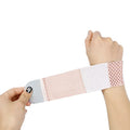 A black elastic breathable wrist guard for athletic support during gym workouts.