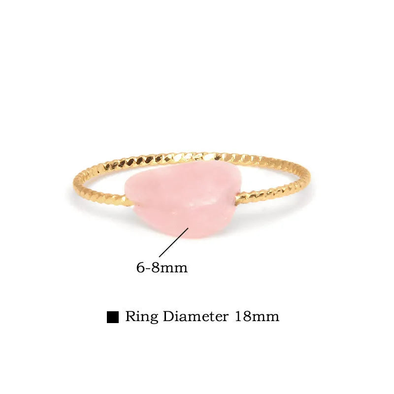 Geometric agate women's ring showing original design and stone material