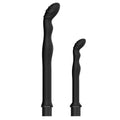 Black silicone hosepipe flusher with enema attachment for pet hygiene and cleaning applications