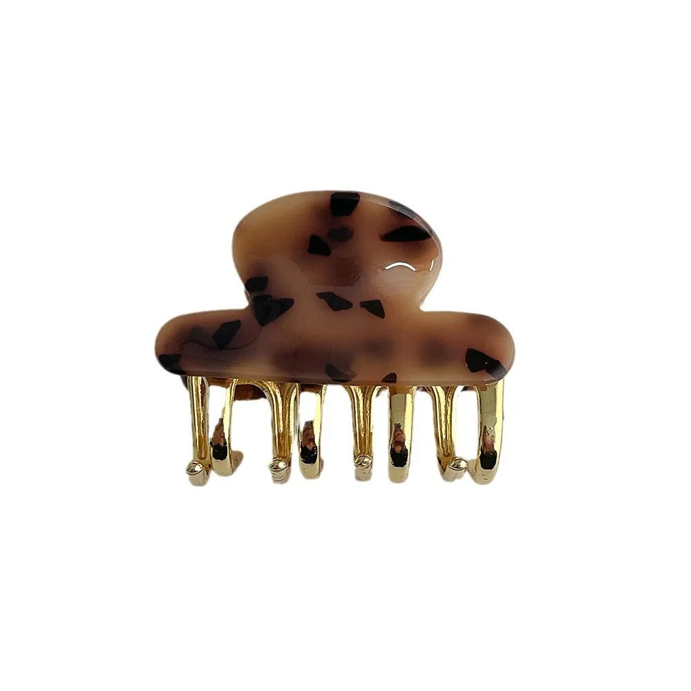 Women's medium metal grip hair barrettes in alloy acrylic with four colour options