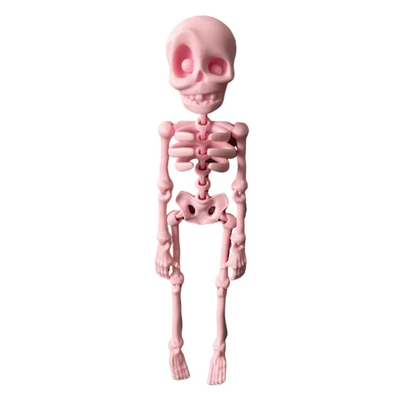 3D printed PLA skull refrigerator magnet ornament in modern art style, 18cm high
