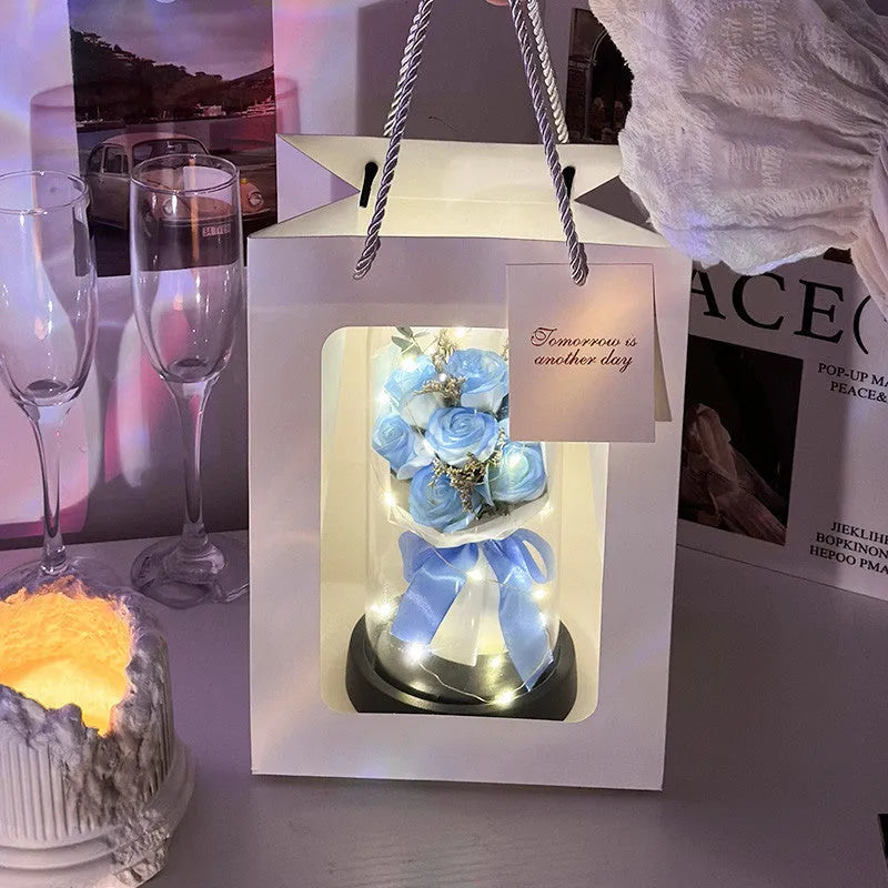 Formed bionic bouquet artificial flower arrangement in a choice of eight colours including gradient options.