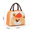 Children's insulated lunch box bag in cartoon design with aluminium foil insulation