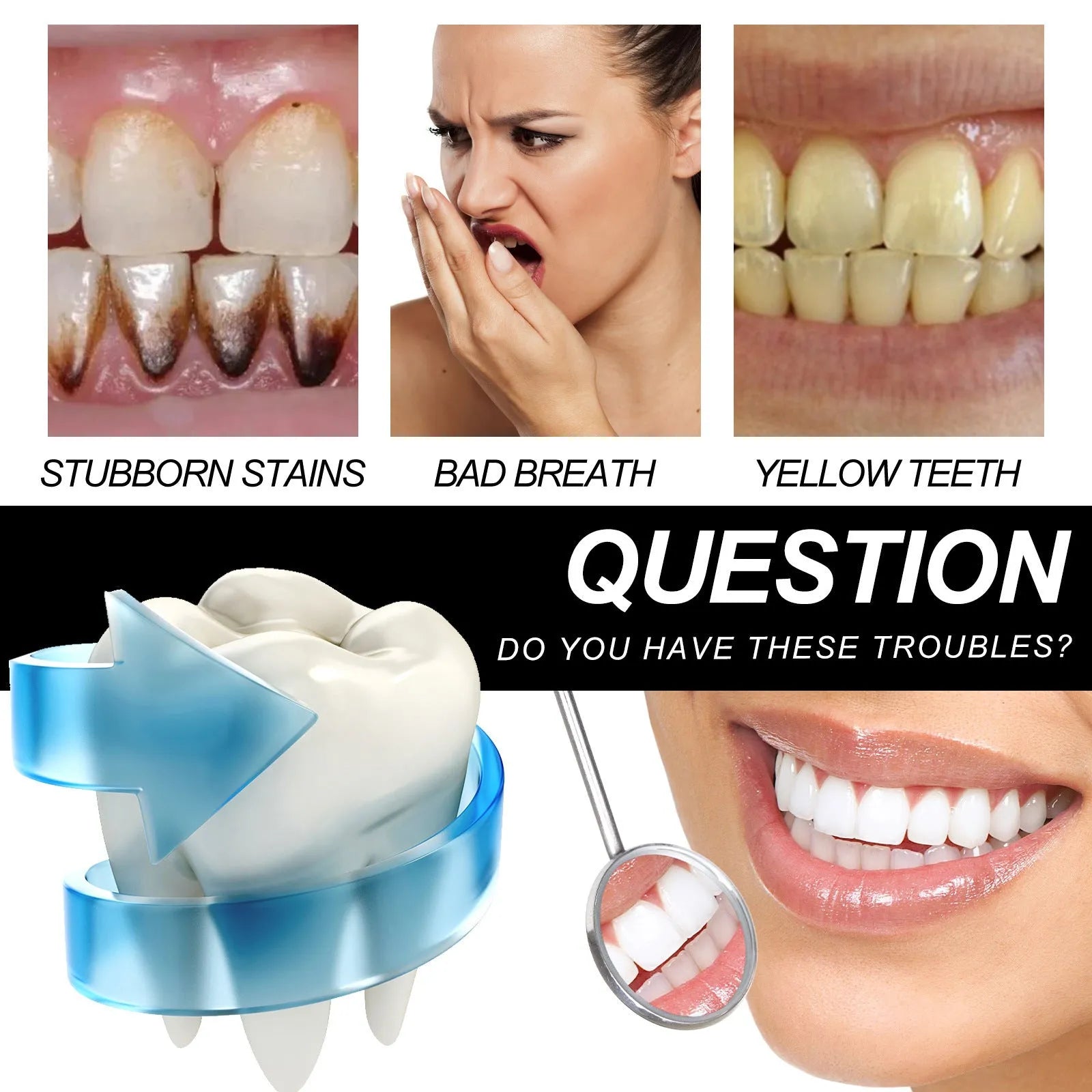 30ml bamboo charcoal bright white toothpaste tube showing dimensions and aluminium packaging