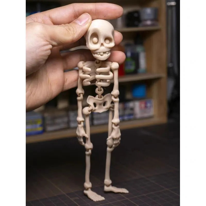 3D printed PLA skull refrigerator magnet ornament in modern art style, 18cm high