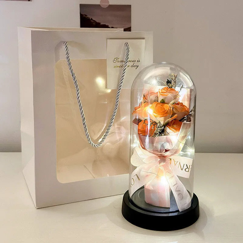 Formed bionic bouquet artificial flower arrangement in a choice of eight colours including gradient options.