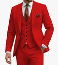 Men's slim fit three-piece suit in chemical fibre blend fabric for formal occasions