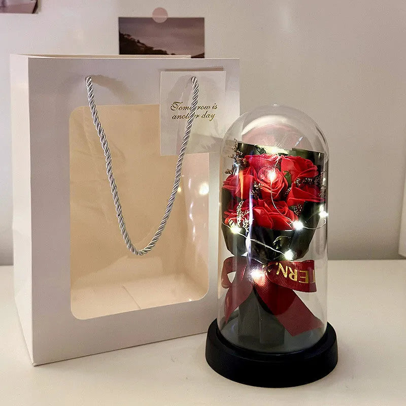 Formed bionic bouquet artificial flower arrangement in a choice of eight colours including gradient options.