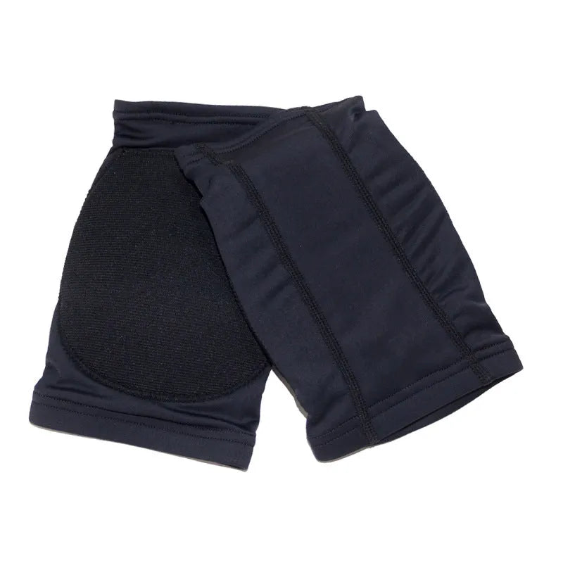 Ballet dance yoga knee pads in skin colour and black options with five size choices from XS to XL