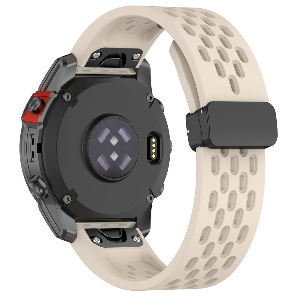 Quick release watch strap for Garmin Fenix 8 and 7 Pro in multiple colour options on a grey background.