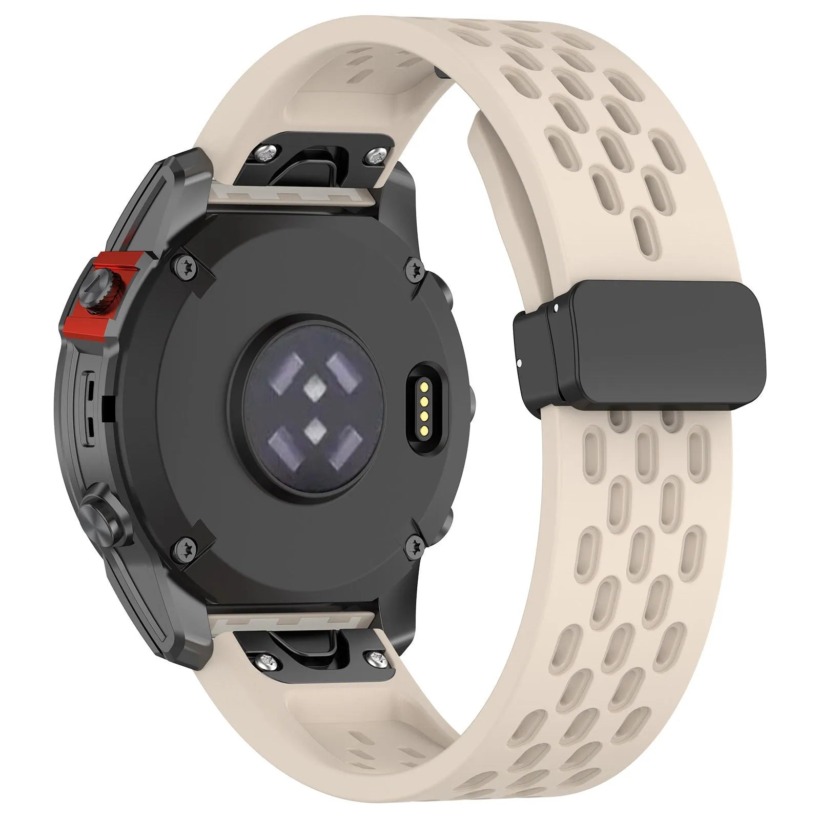 Quick release watch strap for Garmin Fenix 8 and 7 Pro in multiple colour options on a grey background.