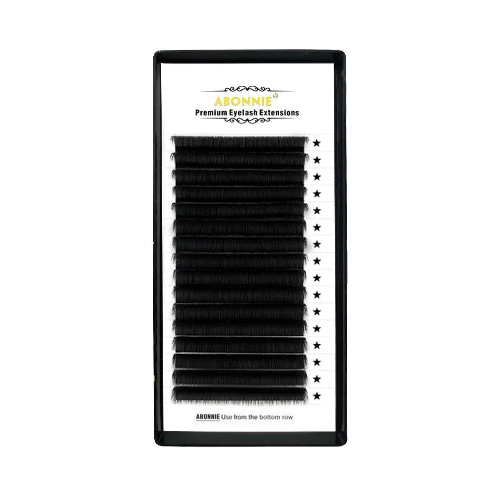 16-row dense false eyelashes made from mink hair showing multiple thickness and length options