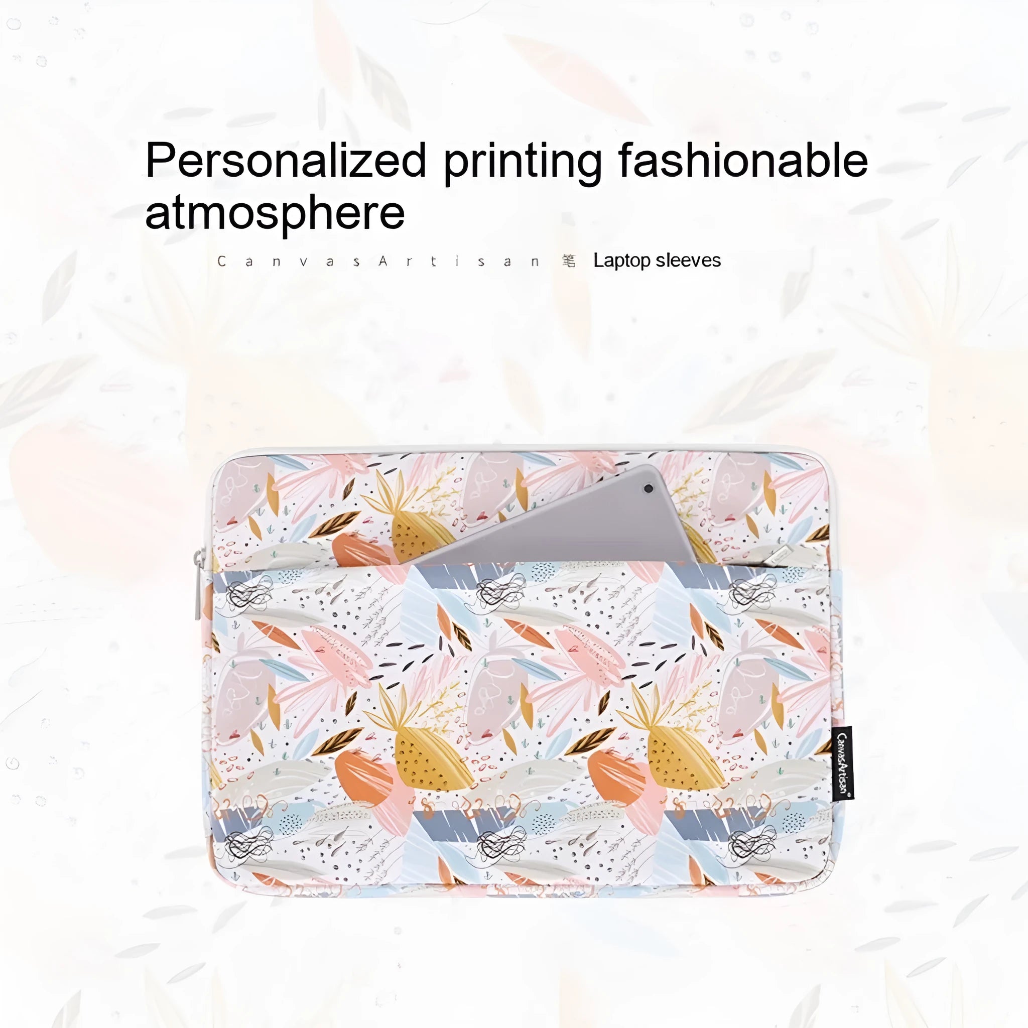 White waterproof PU leather laptop inner sleeve for 14 inch computers with protective features
