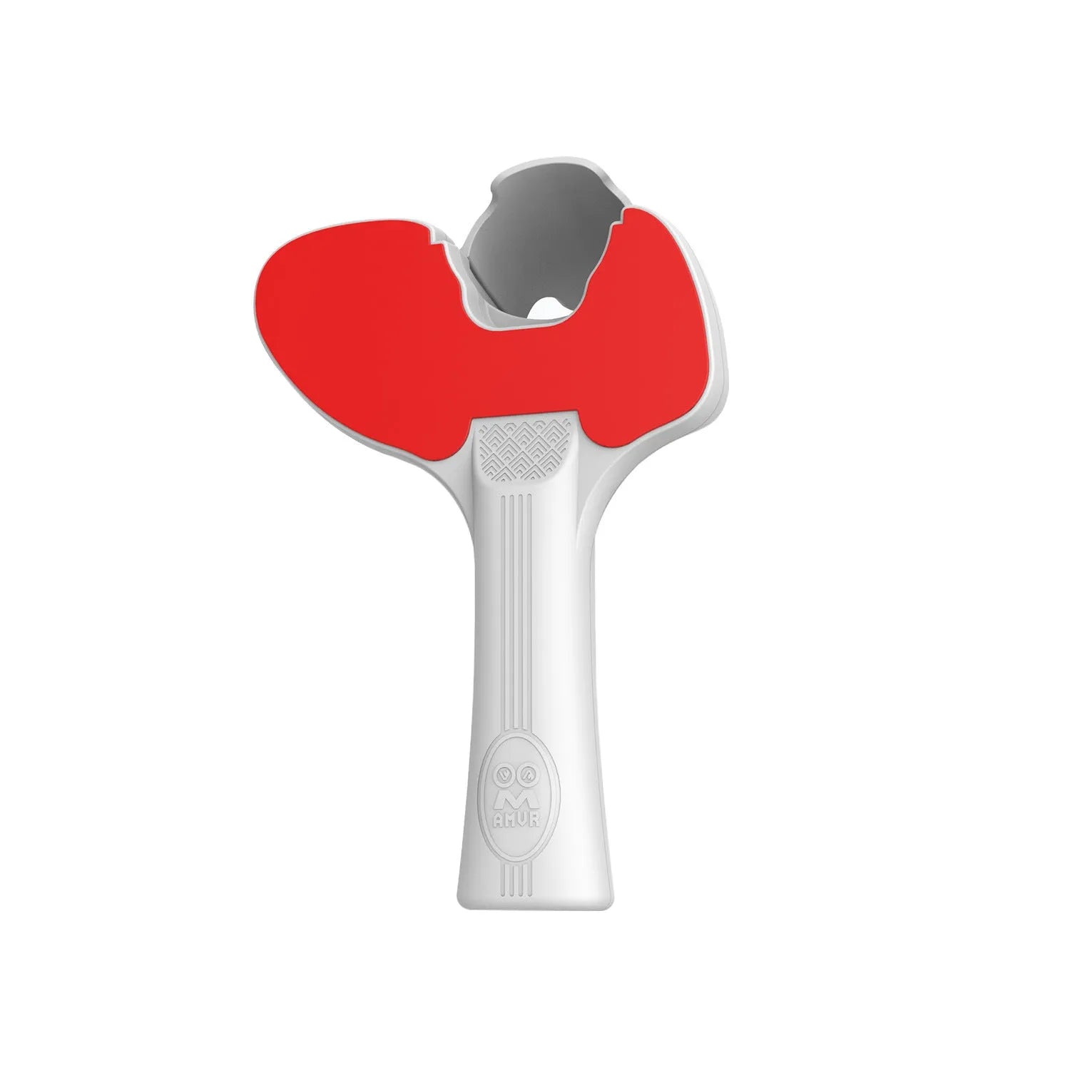 Red and blue plastic silicone table tennis racket hand grip for PICO 4 VR controllers.