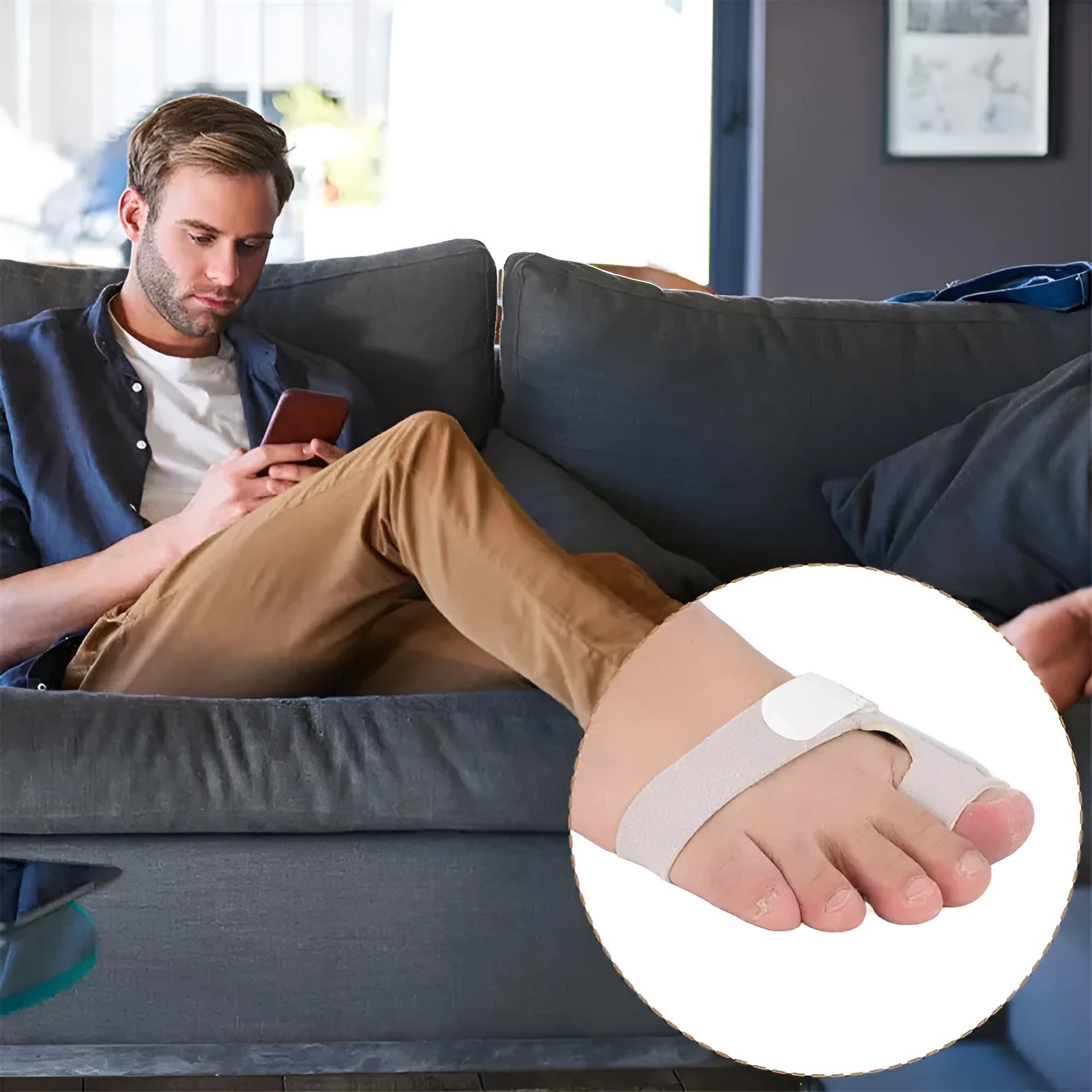 Black toe fracture fixed protective sleeve with steel bar and fabric construction for support