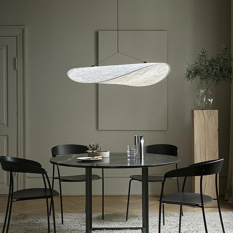 Art silk chandelier with multiple diameter options and remote control for home lighting