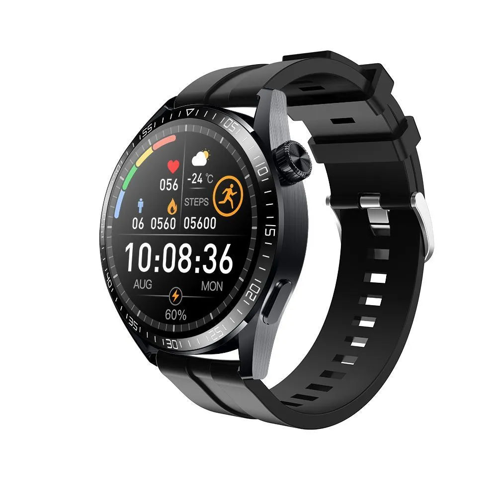 GS3 Max smartwatch in black or silver on wrist, showing health stats on 1.35-inch IPS screen