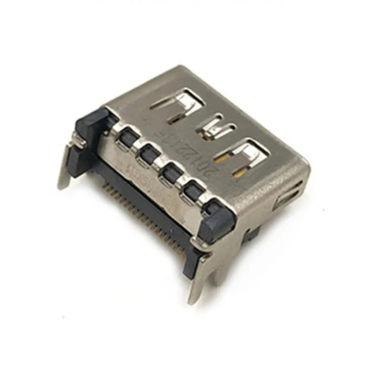 Silver metal HDMI interface socket component for game console accessories and electronic repairs