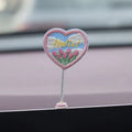 PVC cartoon duckling car decoration set with six small ducks and one welcome sign