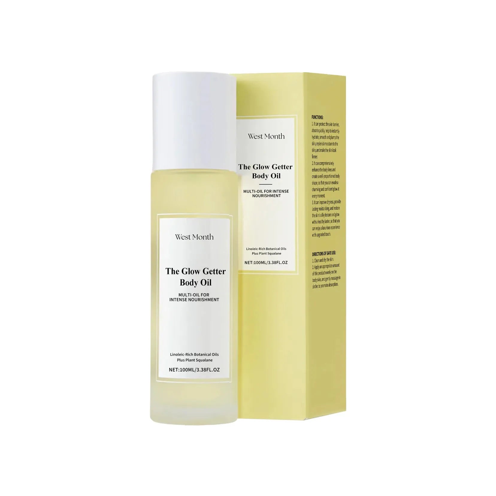Body care kit with skincare oil and moisturising cream for nourishing and firming treatment